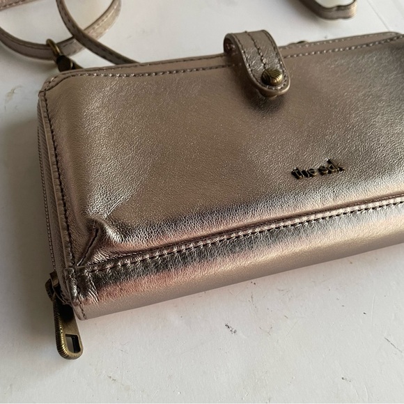 The Sak Small Purse Crossbody Shoulder Bag  Leather Tan Satchel CUTE! - Picture 3 of 14